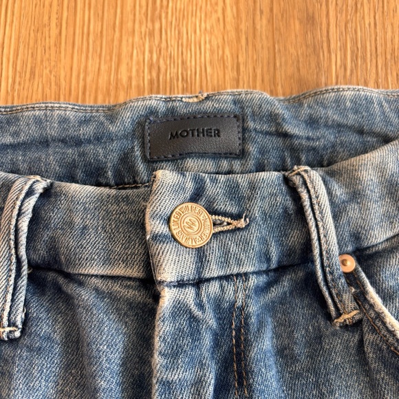 Mother Women’s High Waisted Looker Ankle Frayed Hem Skinny Jeans Blue Size 26x26 - Picture 4 of 13